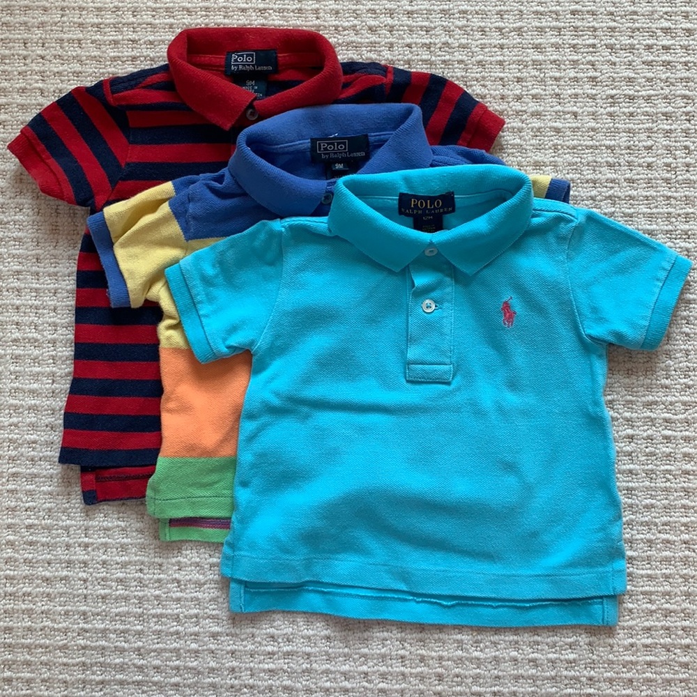 Polo Ralph Lauren Set of 3 Polos Size 9M & 12M